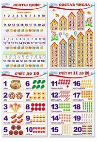 Комплект мини-плакатов. Количество и счет. А4+задания