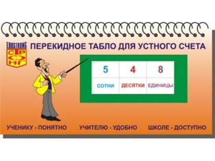 Перекидное табло для устного счета