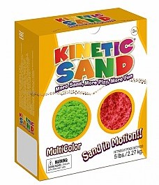 Песок для лепки Kinetic Sand. 2,27 кг. Зеленый, красный
