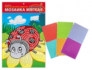 Мозаика мягкая Божья Коровка. А4