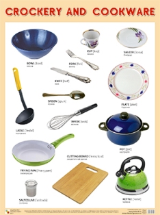 Crockery and cookware . 