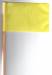 Флажок цветной Желтый 170х100 мм на палочке