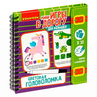 Цветовая головоломка. Компактная развивающая игра в дорогу