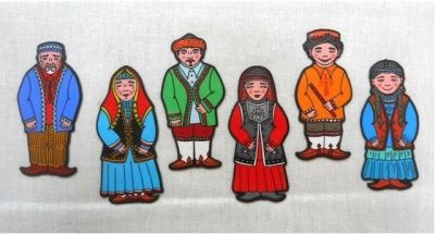 Набор магнитов. Семья башкирская 6 шт